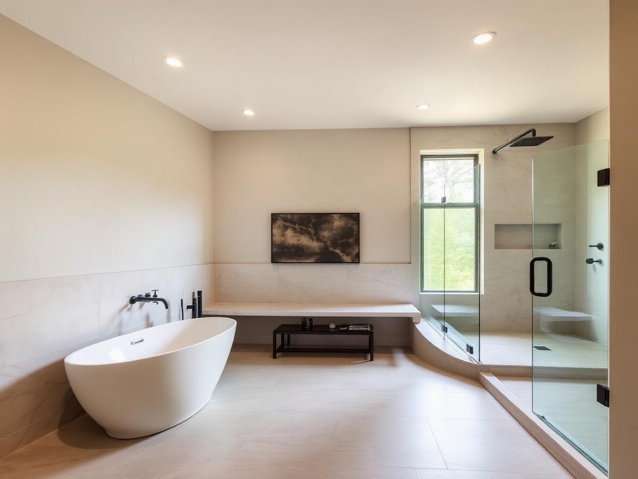 Primary bath remodel with freestanding tub